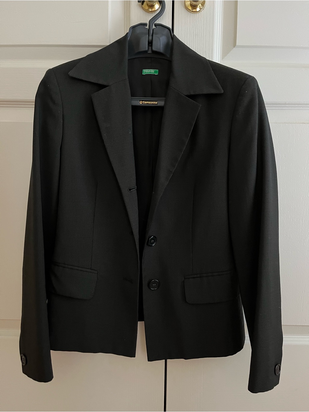 United Colors Of Benetton Women's Black Tailored Blazer 100% Wool